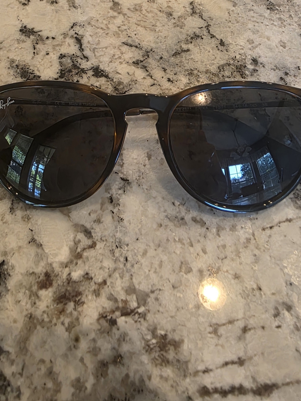 Ray-Ban Round Sunglasses in Tortoise with Dark Gray Lenses